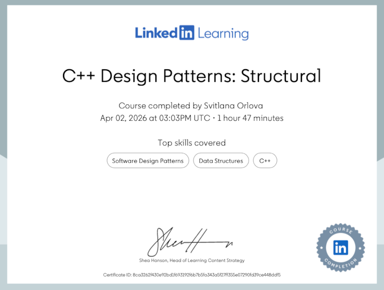 Linkedin C++ Design Patterns Structural