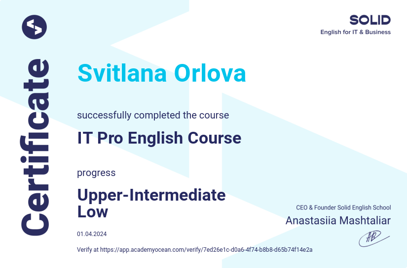 ITPro English Course