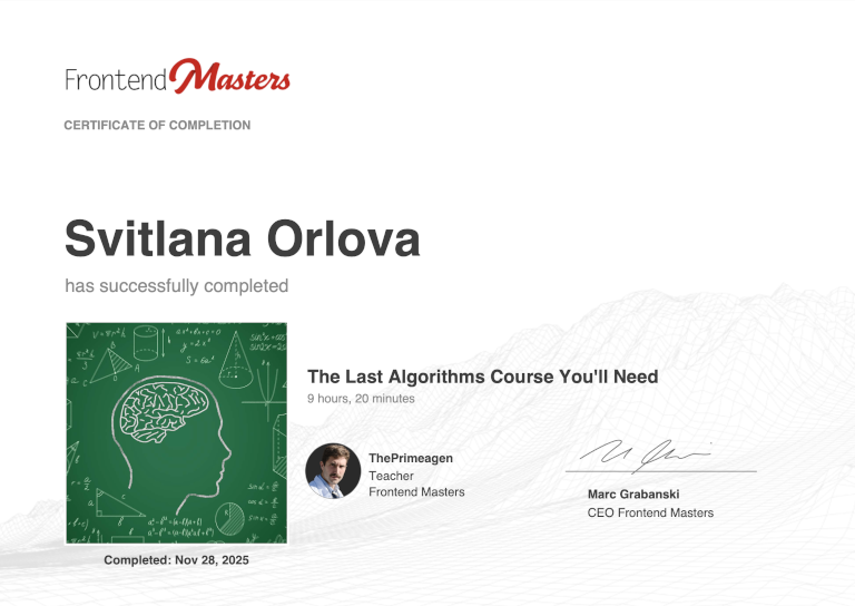 Algorithms Course