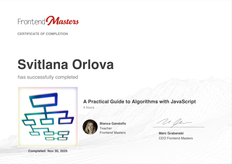 Practical Algorithms Course